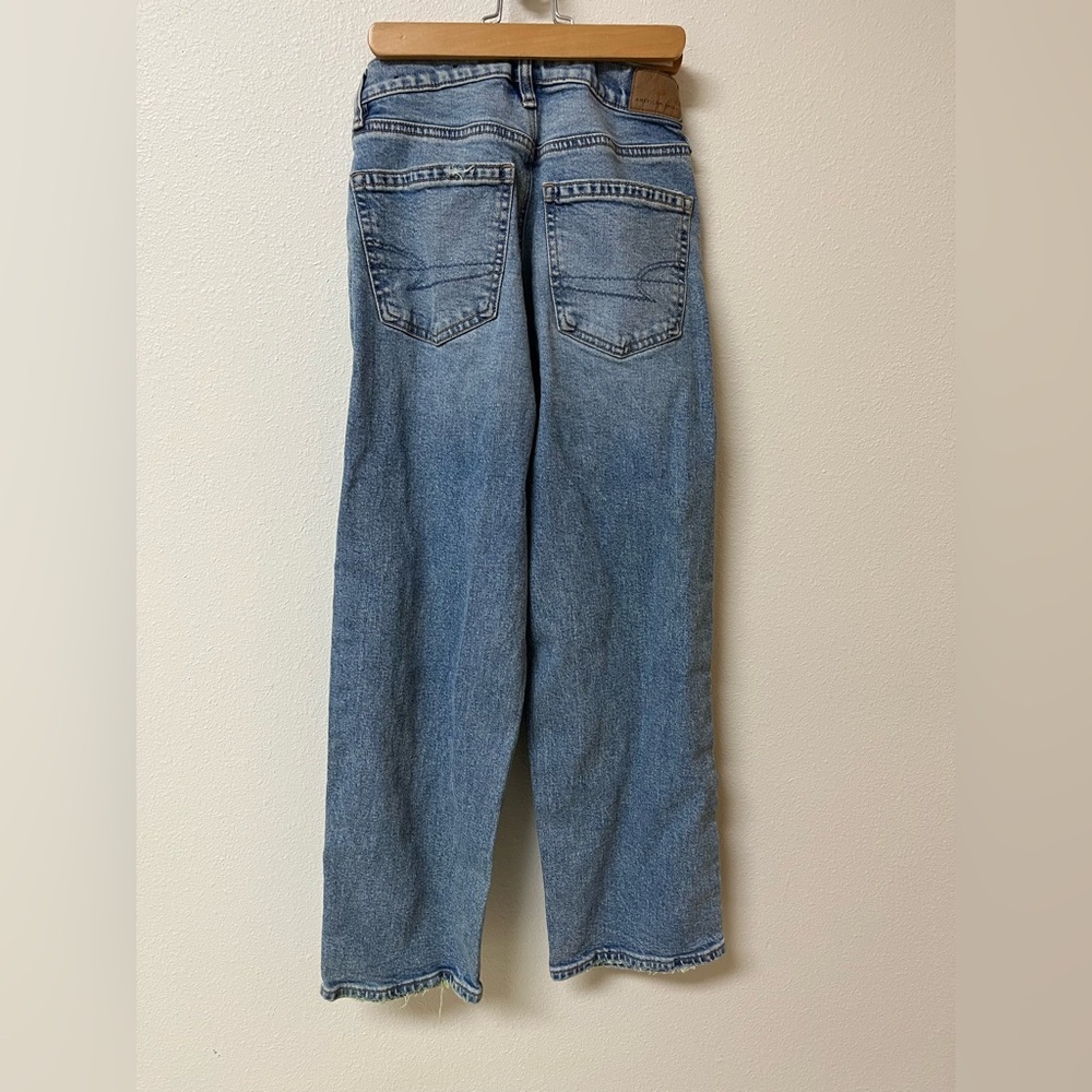 American Eagle Outfitters Blue Denim Jeans women’s size 00 short - Picture 2 of 4